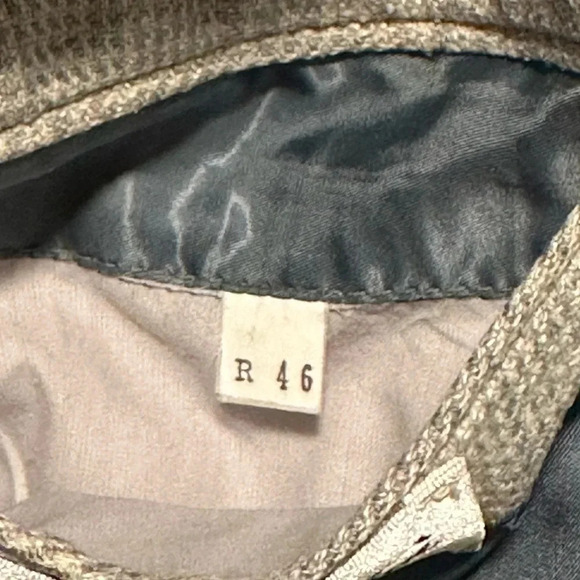 Anralfo Orsini Mens 100% Silk Sport Coat Gray Plaid Size 46  2 Button Front - Picture 8 of 8